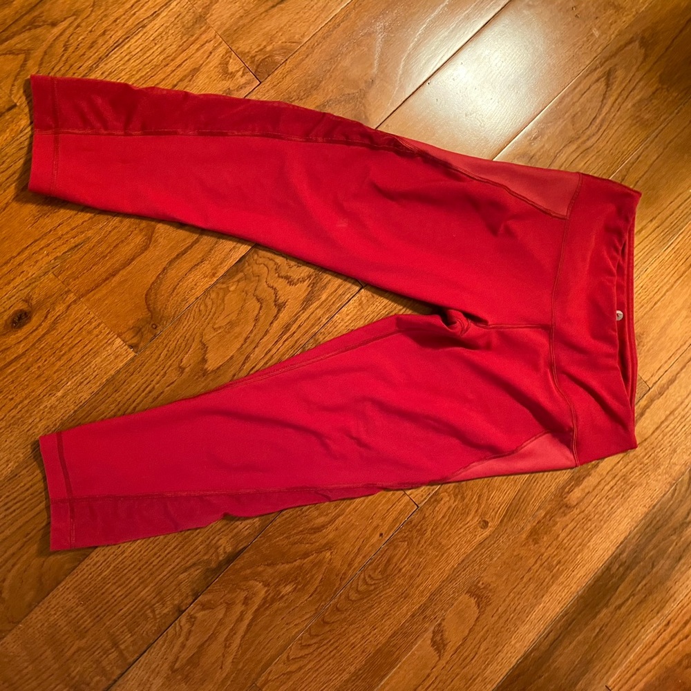 90 degree by reflex red crop leggings